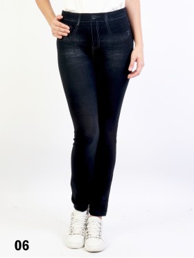 High Waist Denim Style Stretchy Legging (Fleece Lined)